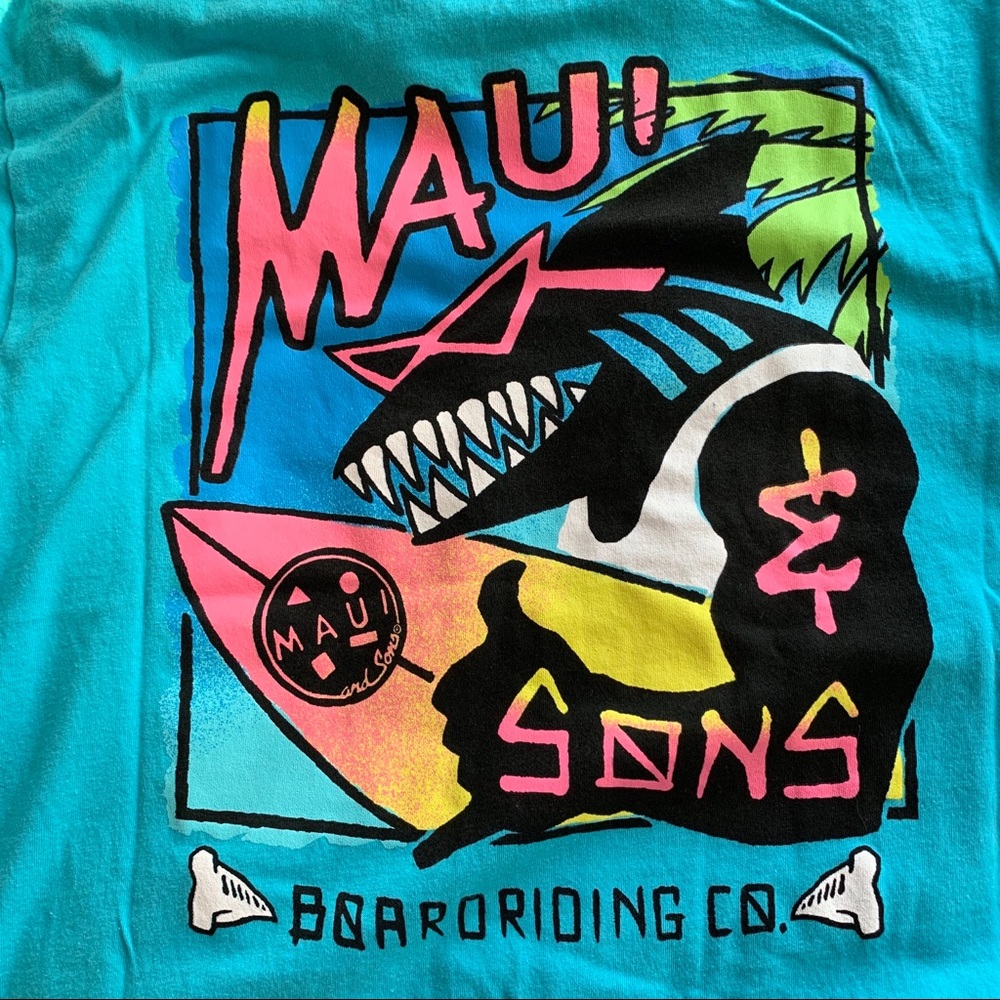 Maui & Son’s neon 80’s print t shirt NWOT⭐️